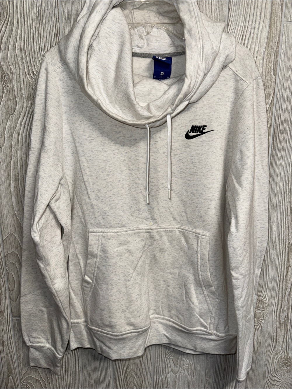 Nike Women's Heather Light Gray Cowl Neck Pullover Hoodie